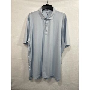 johnnie-O Performance Jersey Polo - Lyndonn Stripe Mens Gulf Blue Size XXLarge